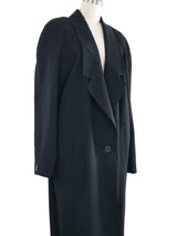 Black Wool Maxi Coat Outerwear arcadeshops.com