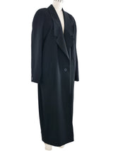 Black Wool Maxi Coat Outerwear arcadeshops.com
