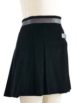 Miu Miu Corduroy Pleat Mini Skirt Bottom arcadeshops.com