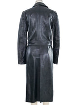 Gucci Belted Leather Coat Outerwear arcadeshops.com