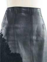 1980s Gianni Versace Lace Accent Mini Skirt Bottom arcadeshops.com