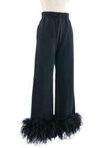 2023 Prada Feathered Lounge Pants Bottom arcadeshops.com