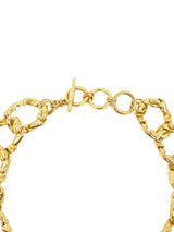 Kenneth Jay Lane Textured Goldtone Chainlink Necklace