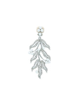Oscar de la Renta Crystal and Pearl Drop Earrings