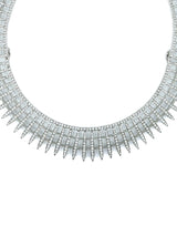 Oscar de la Renta Silvertone Crystal Collar