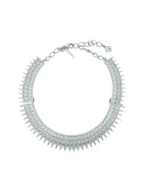 Oscar de la Renta Silvertone Crystal Collar