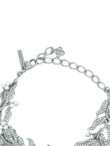 Oscar de la Renta Rhinestone and Pearl Embellished Collar