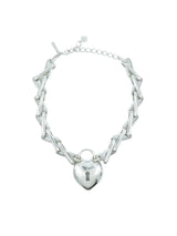Oscar de la Renta Heart Padlock Necklace