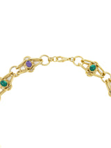 Goldtone Multicolor Cabochon Necklace