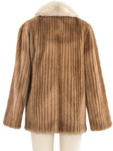 Fox Trimmed Corduroy Mink Jacket Jacket arcadeshops.com