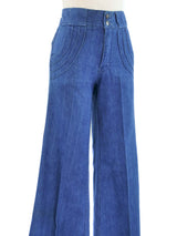 1970s High Rise Flared Denim