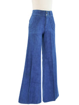 1970s High Rise Flared Denim