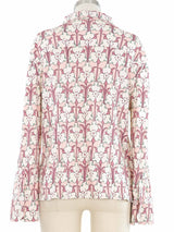 2017 Prada Floral Silk Jersey Top