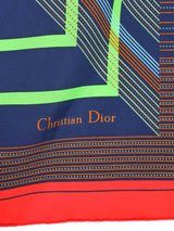 Christian Dior Orchid Printed Silk Scarf
