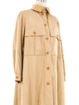 1970s Courreges Tan Corduroy Accent Coat
