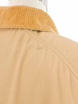 1970s Courreges Tan Corduroy Accent Coat