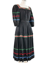 1977 Yves Saint Laurent Rick Rack Trimmed Peasant Ensemble
