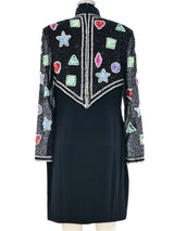 Bob Mackie Embellished Bolero Dress