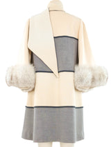 Lilli Ann Wool Stripe Swing Coat Outerwear arcadeshops.com