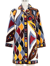 Emilio Pucci Optical Print Velvet Jacket