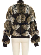 Chanel Faux Fur and Knit Bomber Jacket
