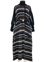 1970s Missoni Striped Mohair Maxi Cardigan