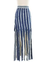 Jean Paul Gaultier Shredded Denim Skirt Bottom arcadeshops.com