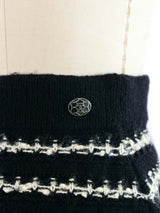 2010 Chanel Yarn Fringed Knit Skirt