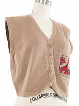 Christian Dior Embroidered Knit Vest Top arcadeshops.com