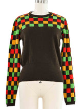 1970s Givenchy Checkered Sweater