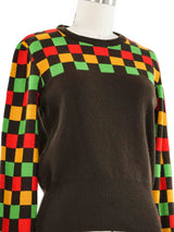 1970s Givenchy Checkered Sweater