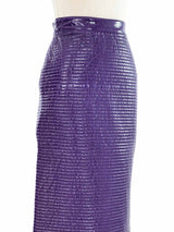 2023 Gucci Purple Leather Midi Skirt Bottom arcadeshops.com