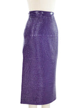 2023 Gucci Purple Leather Midi Skirt Bottom arcadeshops.com