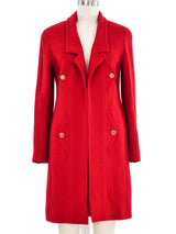 1994 Chanel Red Boucle Skirt Suit Suit arcadeshops.com