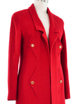 1994 Chanel Red Boucle Skirt Suit Suit arcadeshops.com