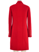 1994 Chanel Red Boucle Skirt Suit Suit arcadeshops.com