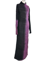 Krizia Two Tone Plisse Gown