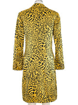 1990s Gianni Versace Leopard Print Satin Jacket