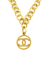 1993 Chanel Rope Link Chain Logo Necklace Jewelry arcadeshops.com