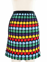 Rainbow Ribbon Knit Mini Skirt