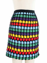 Rainbow Ribbon Knit Mini Skirt