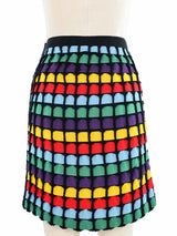 Rainbow Ribbon Knit Mini Skirt