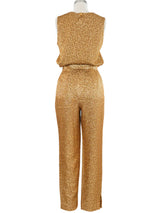 1996 Chanel Metallic Gold Pant Suit