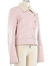 Celine Pink Shearling Jacket