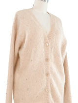 2020 Miu Miu Embellished Mohair Cardigan Top arcadeshops.com