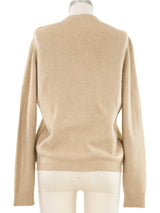 1950s Roberta di Camerino Fur Trim Cream Cardigan Top arcadeshops.com