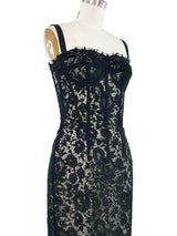 Dolce & Gabbana Sheer Black Lace Cocktail Dress