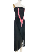 Jean Claude Jitrois Skull Applique Mesh Dress