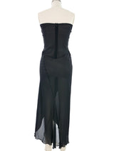 Jean Claude Jitrois Skull Applique Mesh Dress