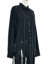 2023 Comme des Garcons Hair Foil Shirt Dress Dress arcadeshops.com
